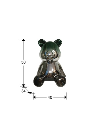 OSITO- FIGURA -GRIS/VERDE